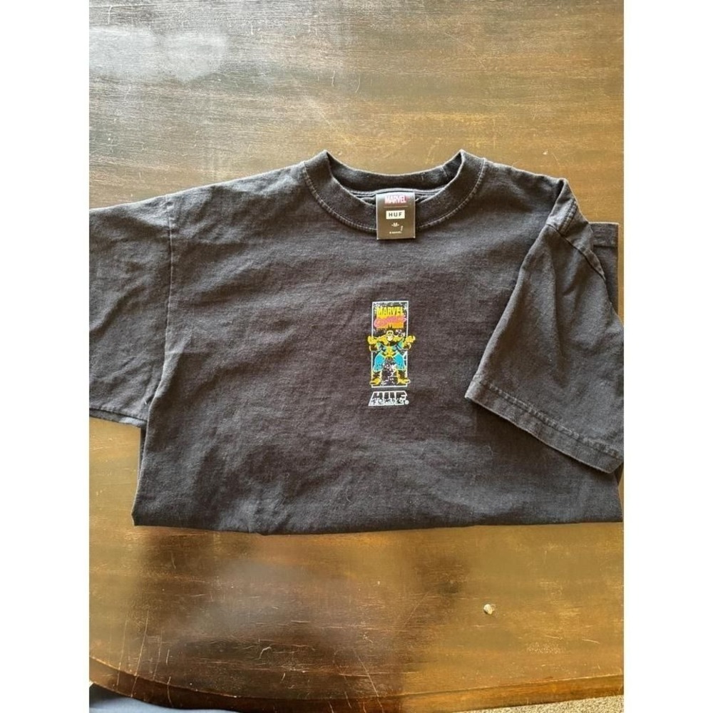 HUF x Marvel Thanos Infinity Gauntlet Black Graphic T-Shirt Mens Medium